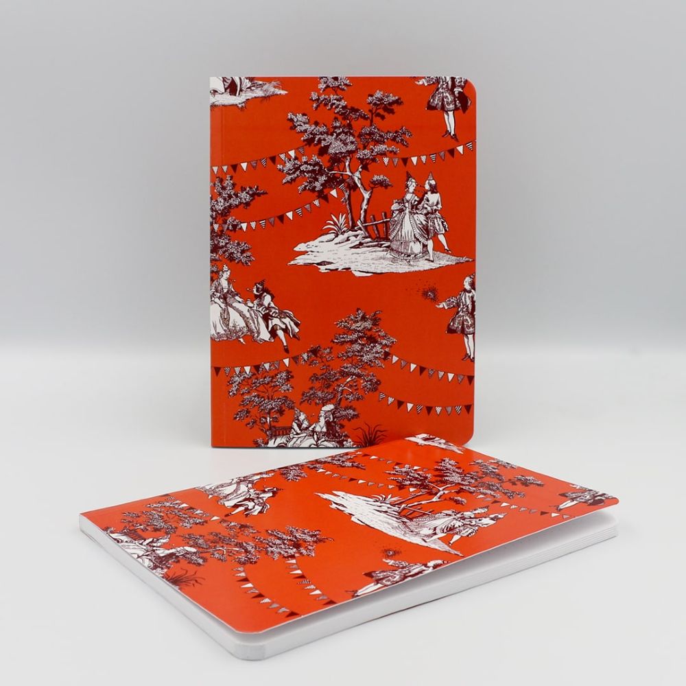 Carnet A5 Les Fêtes Galantes Orange Éditions MaT