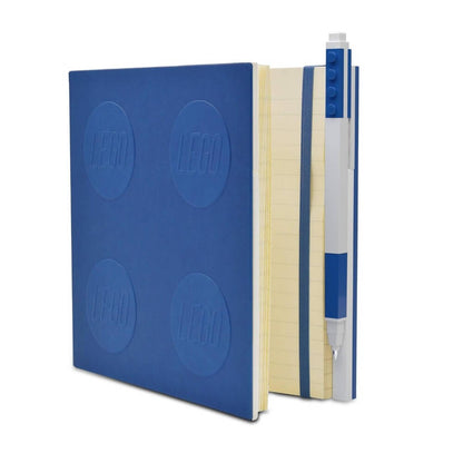 Carnet Carré Bleu à Fermeture avec Stylo Gel LEGO