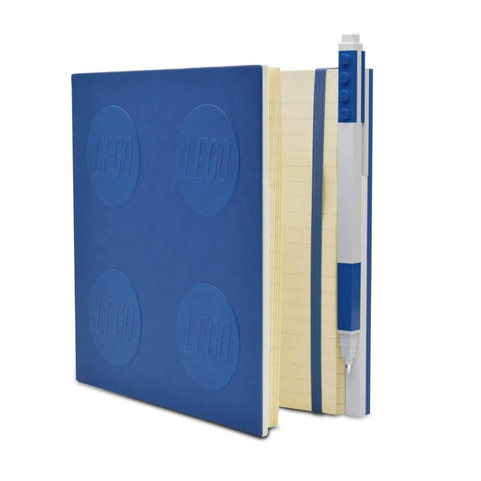Carnet Carré Bleu à Fermeture avec Stylo Gel LEGO