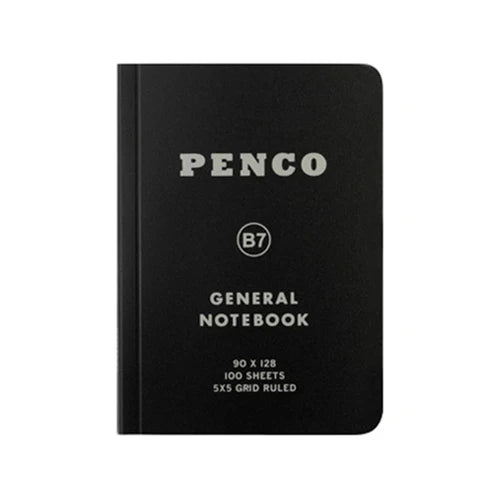 Carnet de Notes B7 à Carreaux Noir Penco