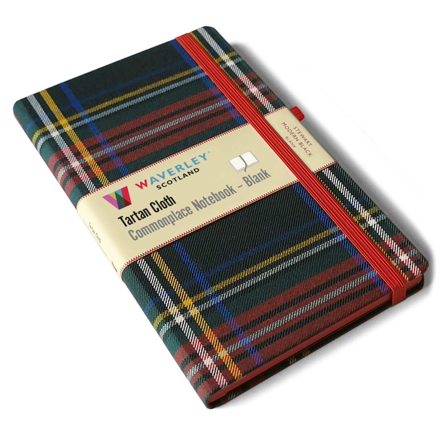 Carnet Large Pages Blanches Stewart Modern Black Waverley Scotland