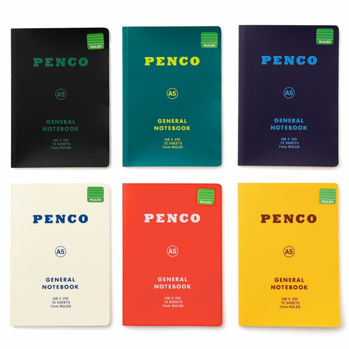 Carnet de Notes A5 Ligné Vert Penco