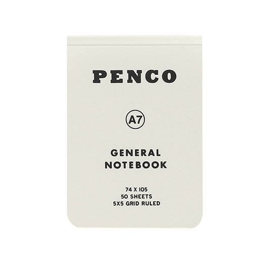 Carnet de Notes A7 à Carreaux Blanc Penco