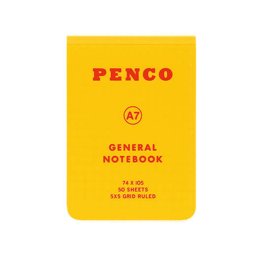 Carnet de Notes A7 à Carreaux Jaune Penco