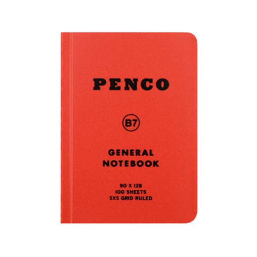 Carnet de Notes B7 à Carreaux Rouge Penco