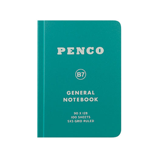 Carnet de Notes B7 à Carreaux Vert Penco