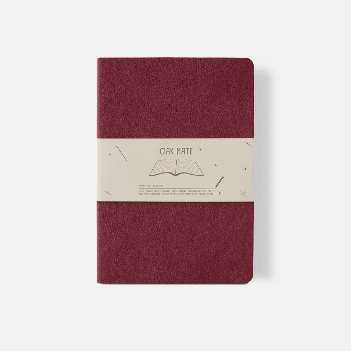 Carnet Souple Ligné Mate 12x17 Rouge Ciak