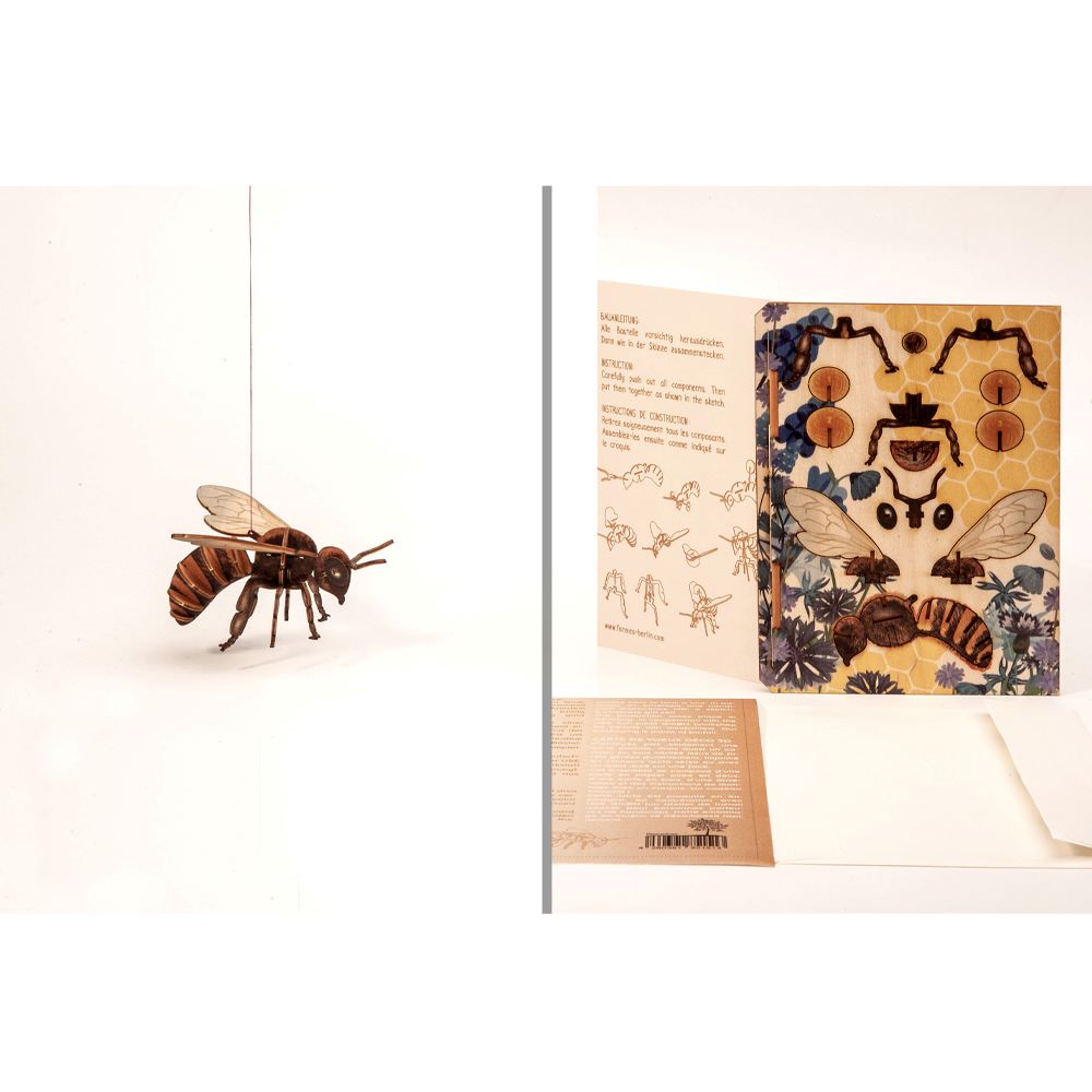 Carte de Vœux Déco 3D Abeille formes Berlin