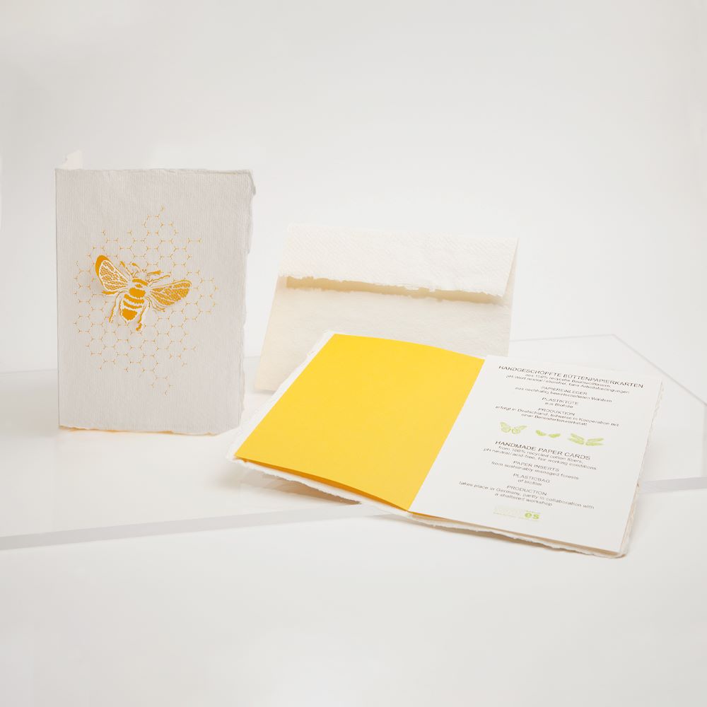 Carte de Vœux en Papier Fait-Main Abeille formes Berlin