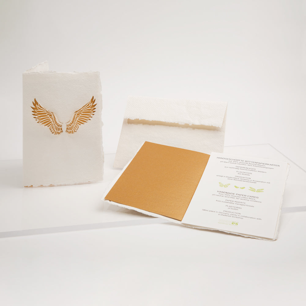 Carte de Vœux en Papier Fait-Main Ailes d'Ange formes Berlin