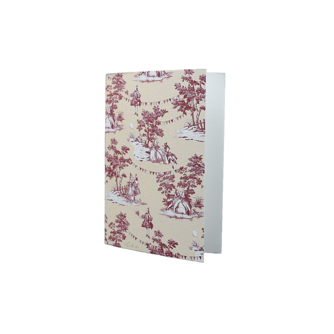 Carte Double Les Fêtes Galantes Grenat Ivoire Éditions MaT