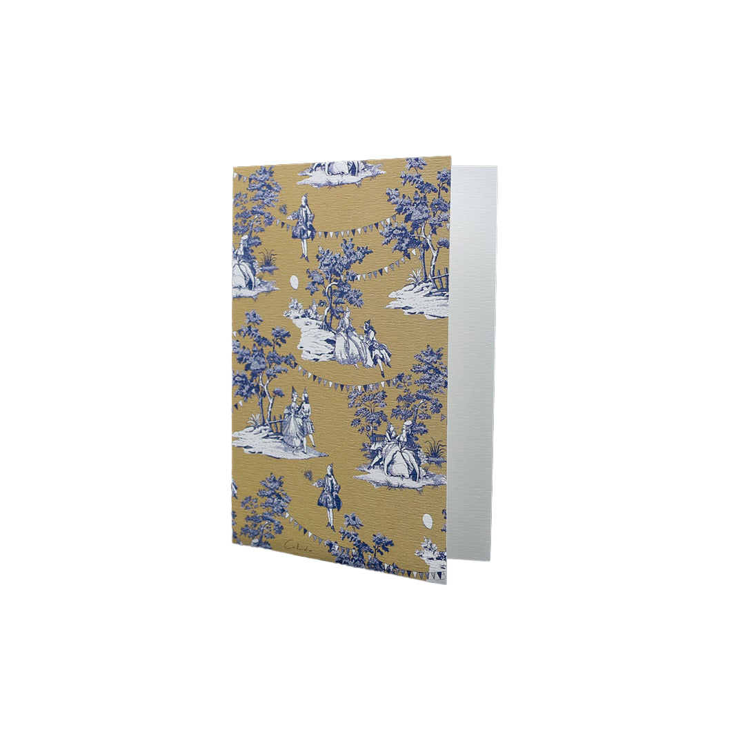 Carte Double Les Fêtes Galantes Or et Gris Éditions MaT