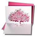 Carte Pop-Up Arbre Floral Rose Rifletto