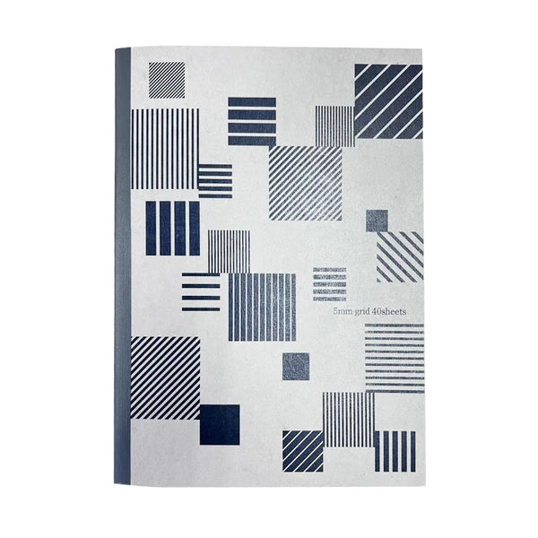 Cahier A5 Souple à Carreaux Abstrait Daiso