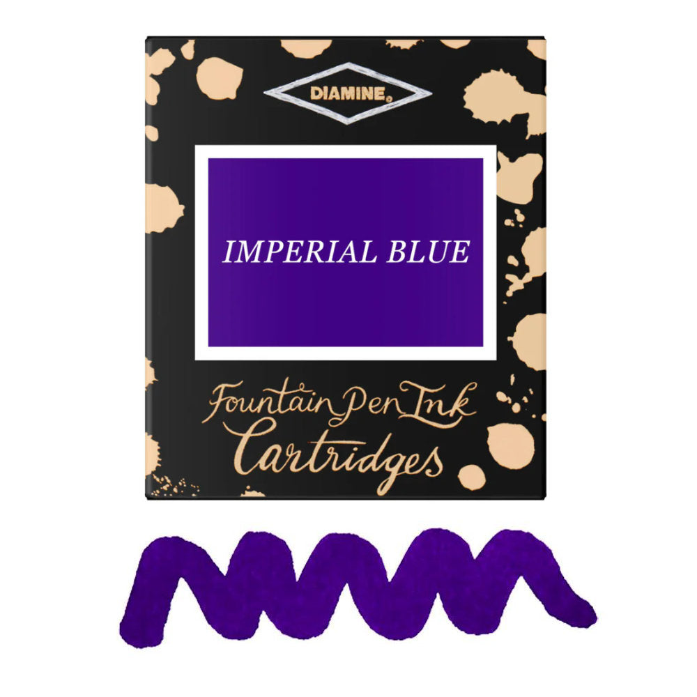 6 Cartouches pour Stylos-Plume Imperial Blue Diamine
