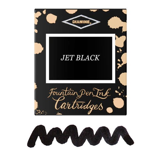 6 Cartouches pour Stylos-Plume Jet Black Diamine