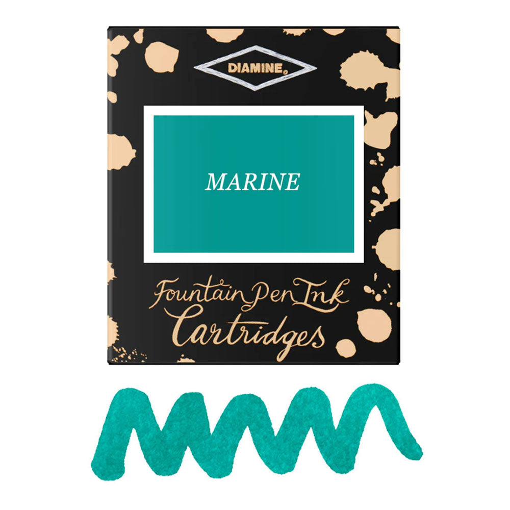 6 Cartouches pour Stylos-Plume Marine Diamine