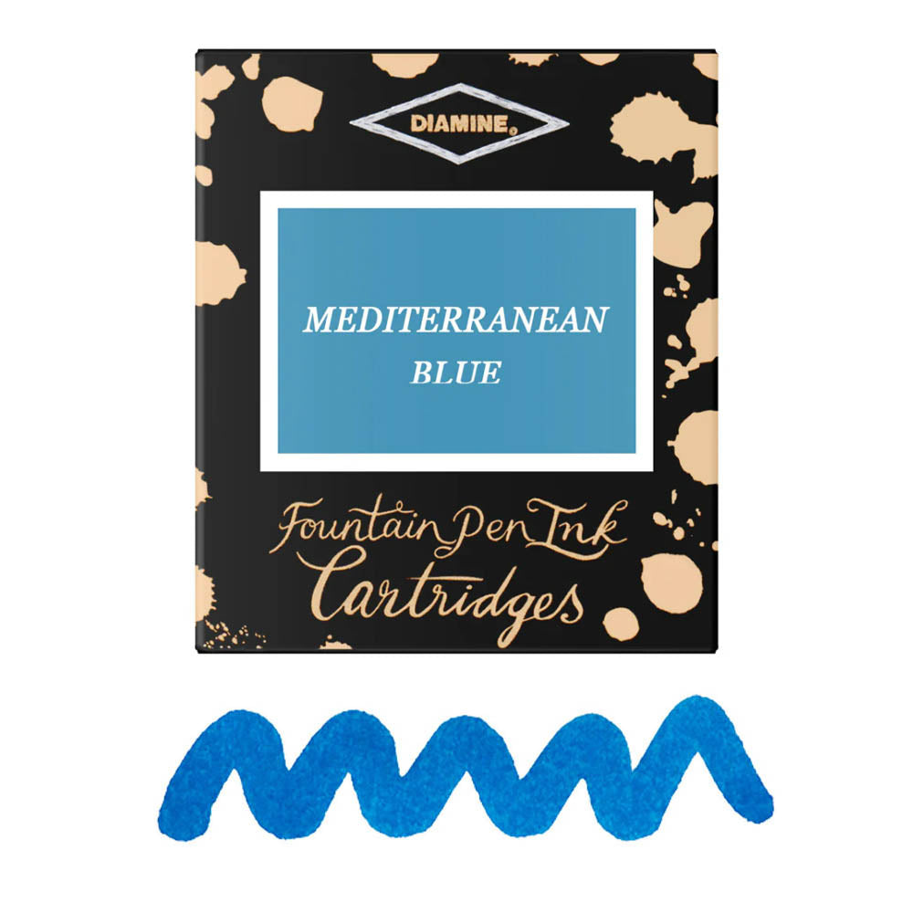 6 Cartouches pour Stylos-Plume Mediterranean Blue Diamine