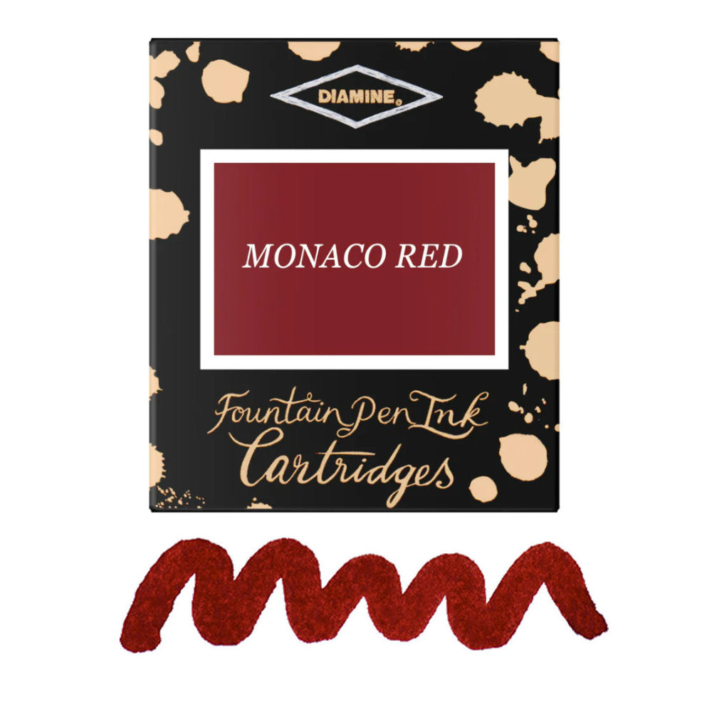 6 Cartouches pour Stylos-Plume Monaco Red Diamine