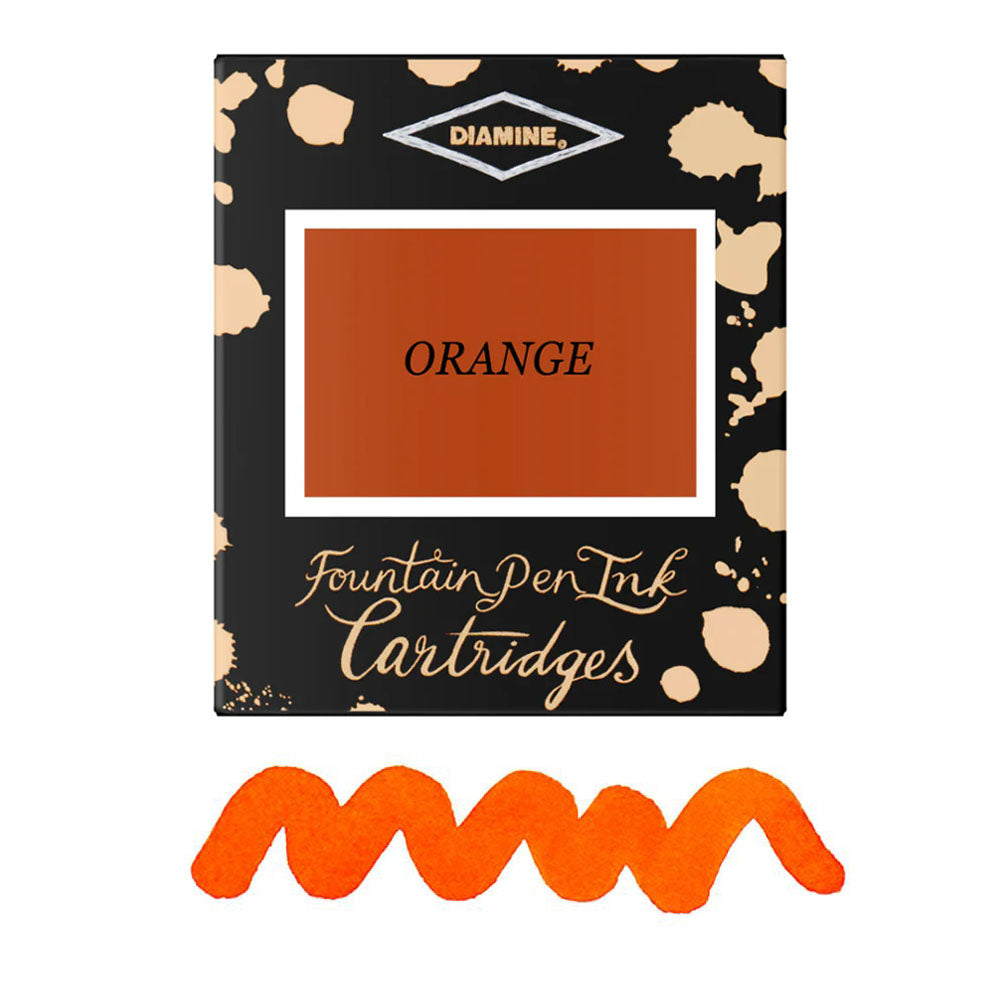 6 Cartouches pour Stylos-Plume Orange Diamine