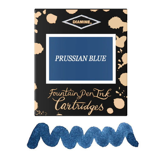 6 Cartouches pour Stylos-Plume Prussian Blue Diamine