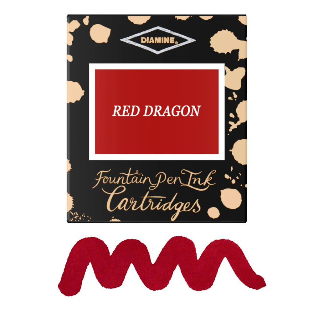6 Cartouches pour Stylos-Plume Red Dragon Diamine