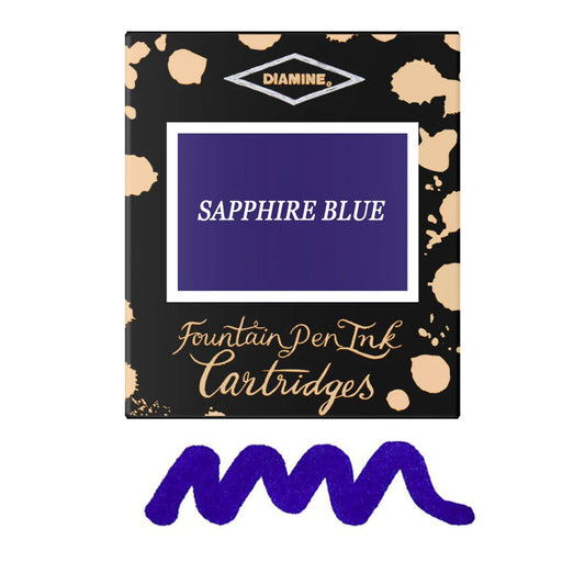 6 Cartouches pour Stylos-Plume Sapphire Blue Diamine