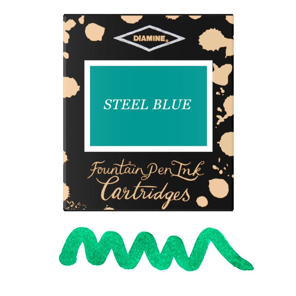 6 Cartouches pour Stylos-Plume Steel Blue Diamine