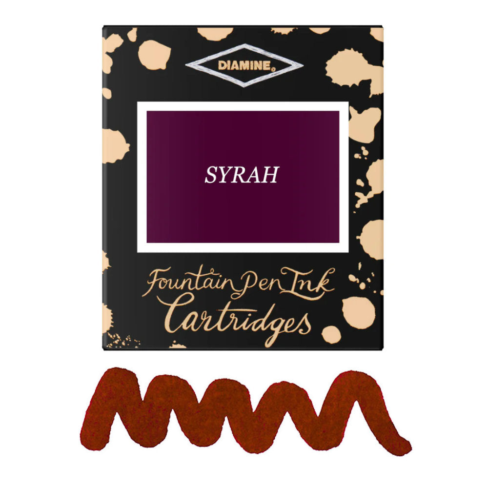 6 Cartouches pour Stylos-Plume Syrah Diamine