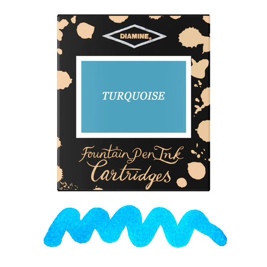 6 Cartouches pour Stylos-Plume Turquoise Diamine