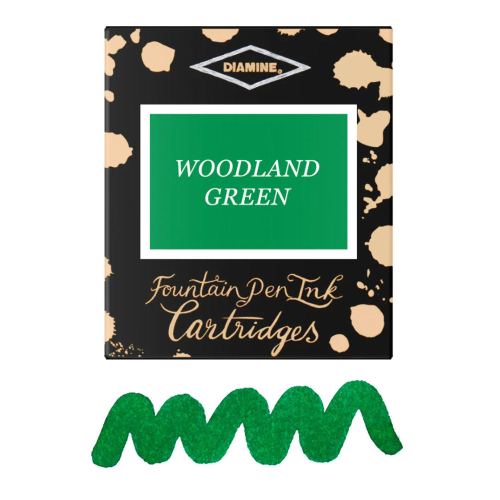 6 Cartouches pour Stylos-Plume Woodland Green Diamine