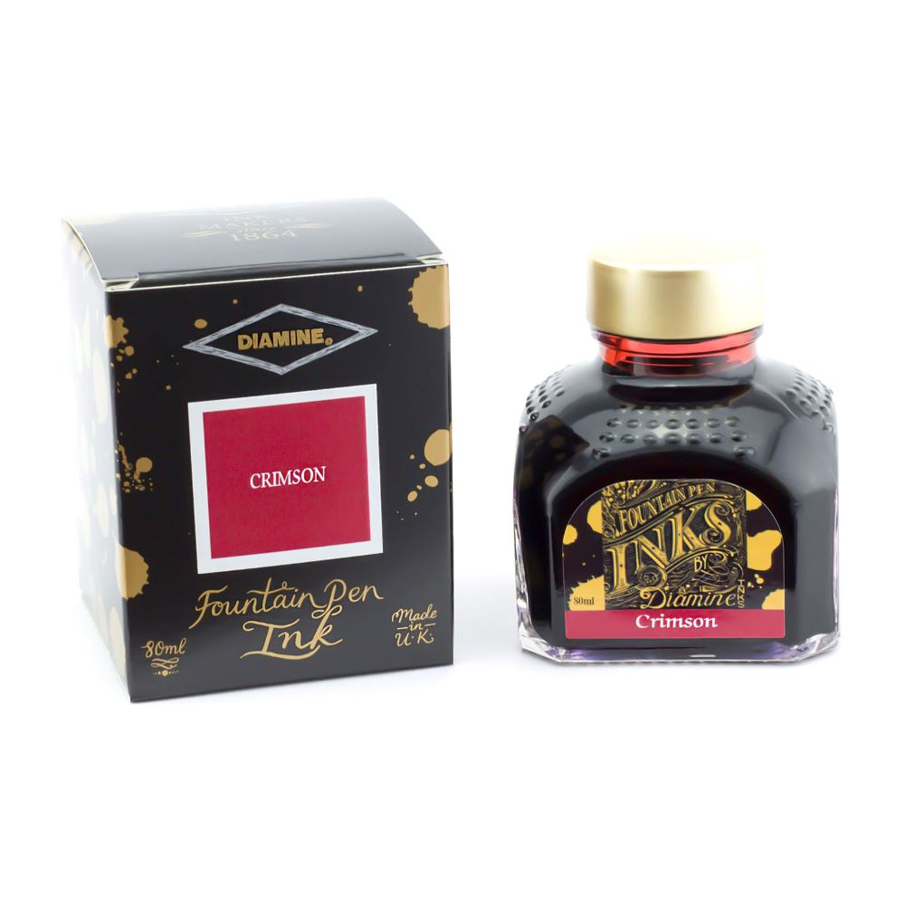 Encre pour Stylos-Plume Crimson 80ml Diamine