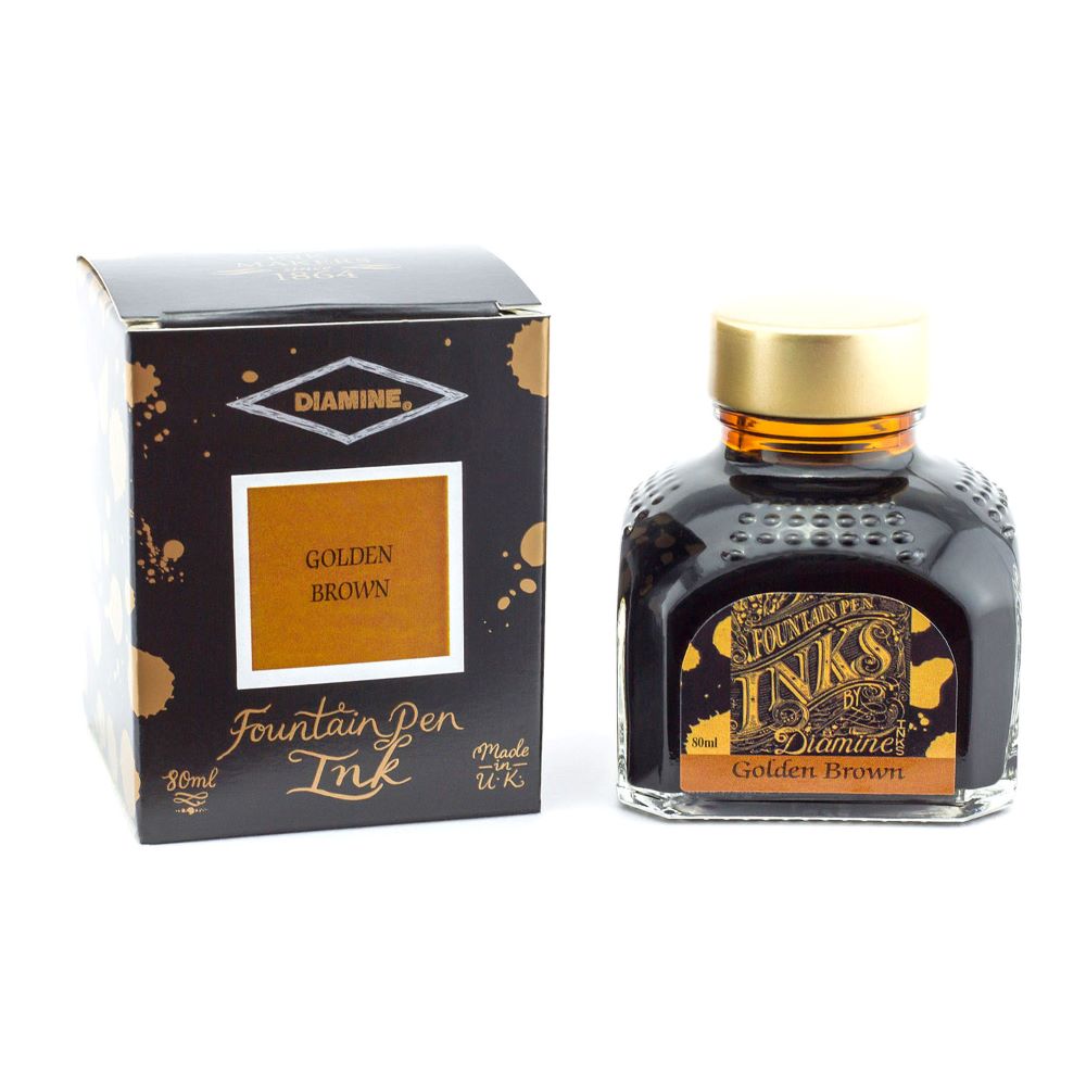 Encre pour Stylos-Plume Golden Brown 80ml Diamine