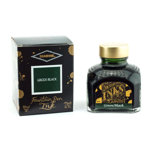 Encre pour Stylos-Plume Green Black 80ml Diamine