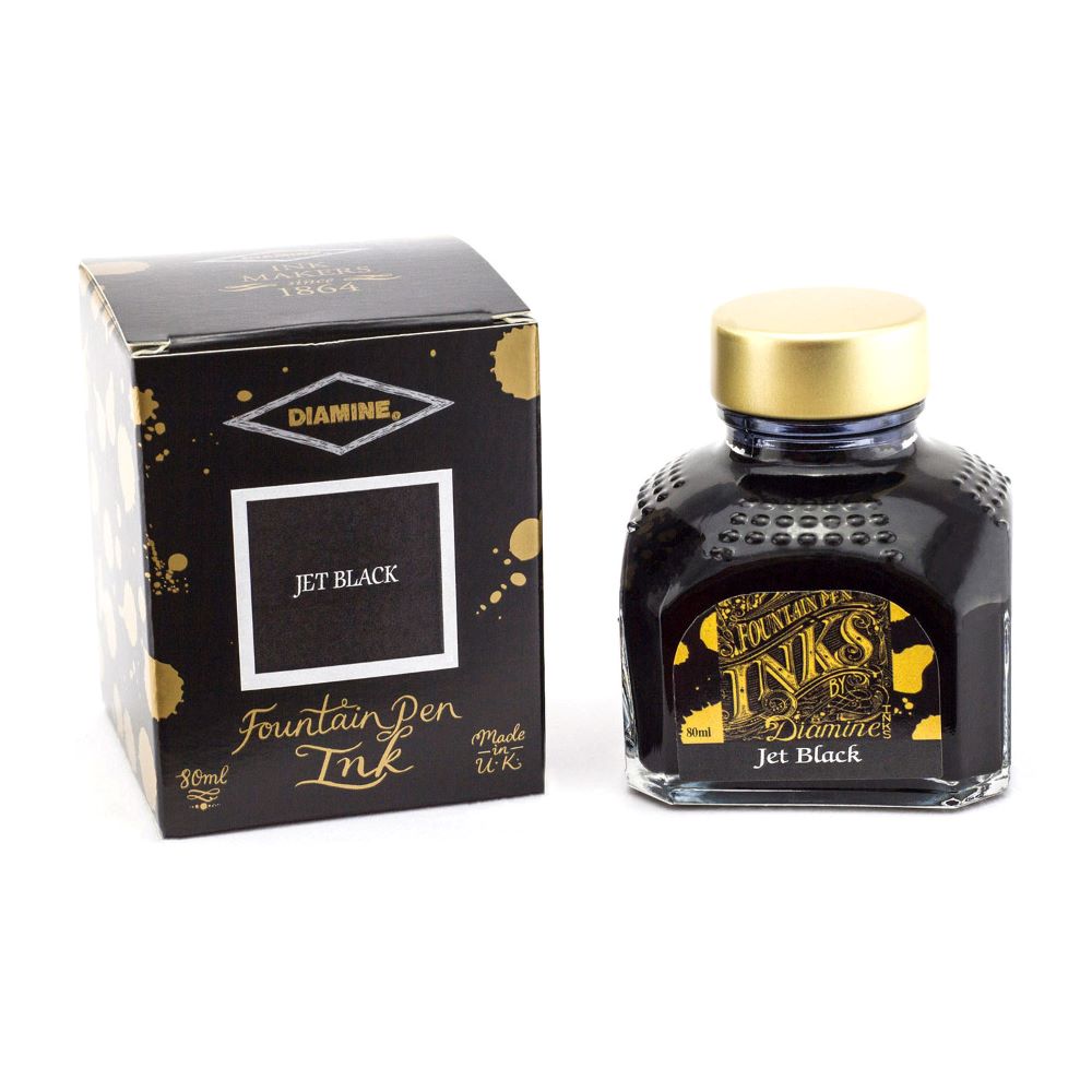 Encre pour Stylos-Plume Jet Black 80ml Diamine