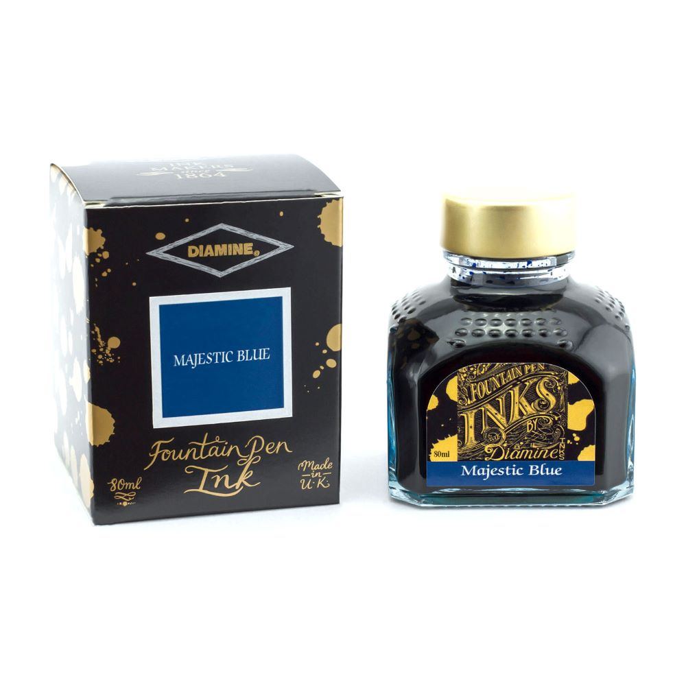 Encre pour Stylos-Plume Majestic Blue 80ml Diamine