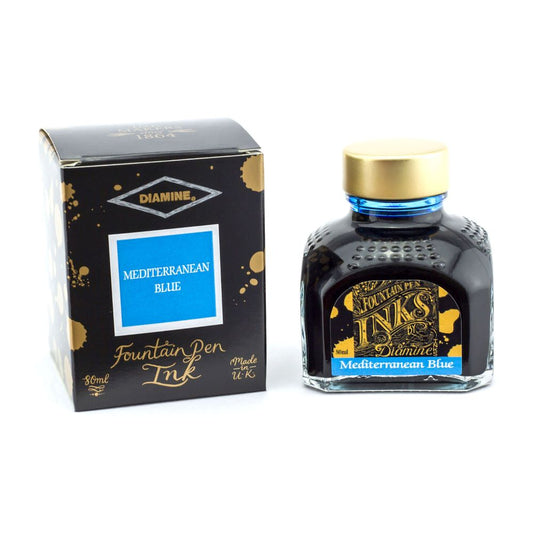 Encre pour Stylos-Plume Mediterranean Blue 80ml Diamine