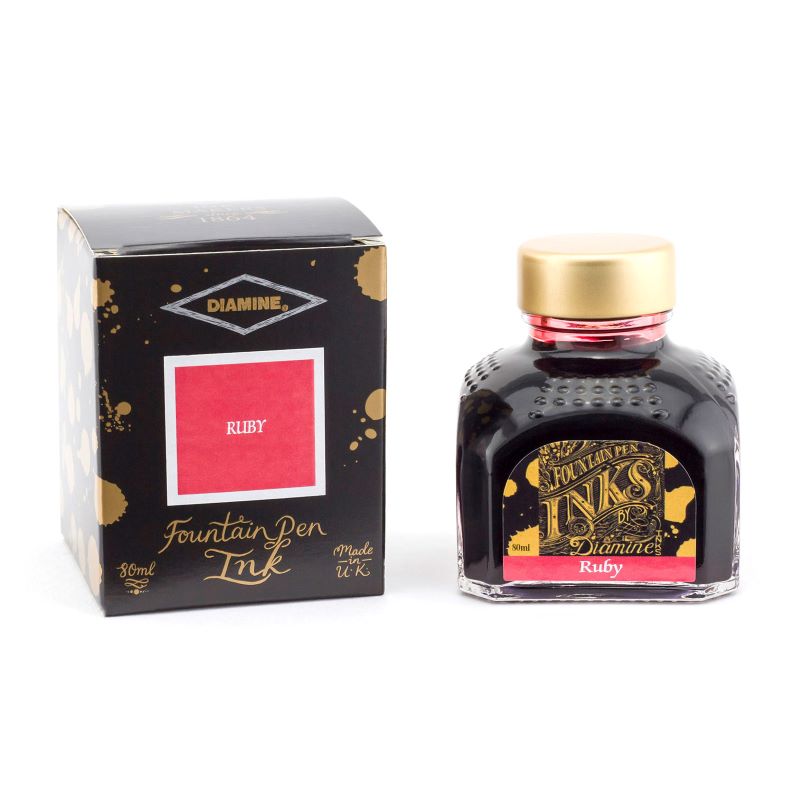 Encre pour Stylos-Plume Ruby 80ml Diamine