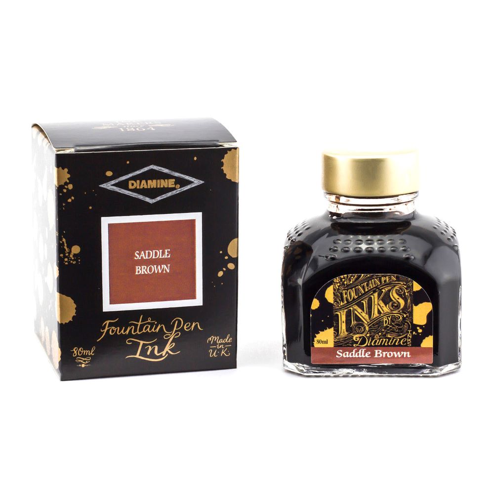 Encre pour Stylos-Plume Saddle Brown 80ml Diamine