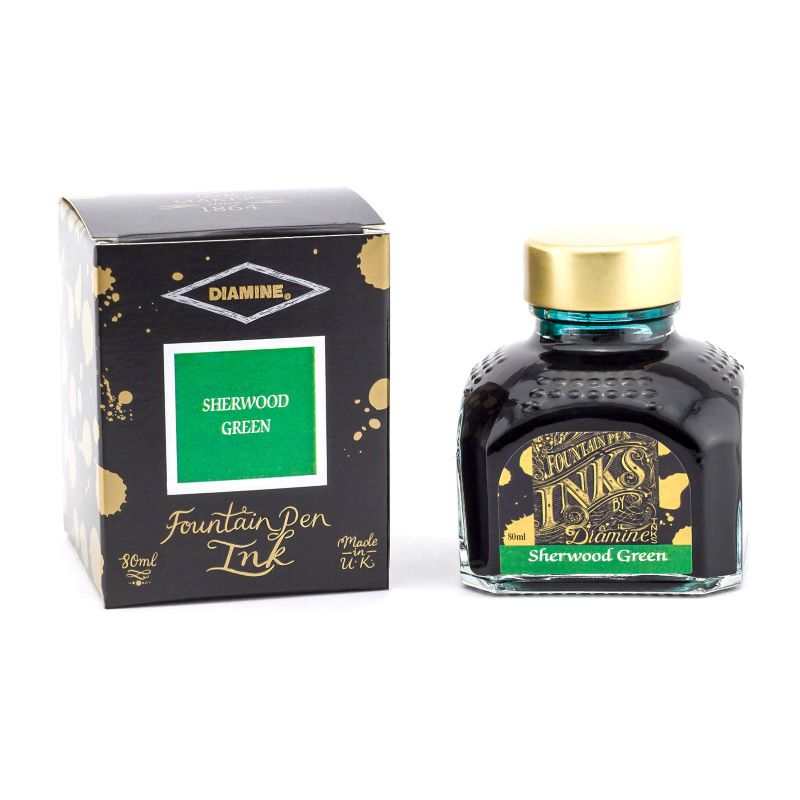 Encre pour Stylos-Plume Sherwood Green 80ml Diamine