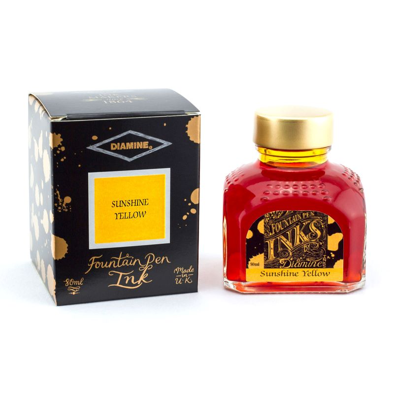 Encre pour Stylos-Plume Sunshine Yellow 80ml Diamine