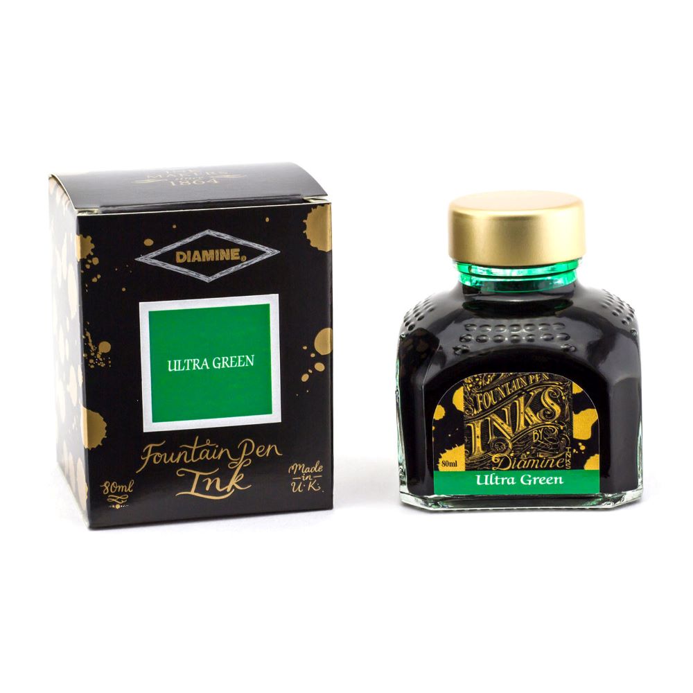 Encre pour Stylos-Plume Ultra Green 80ml Diamine