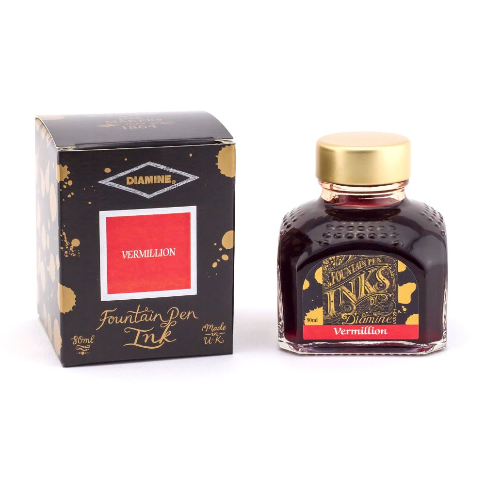 Encre pour Stylos-Plume Vermillion 80ml Diamine