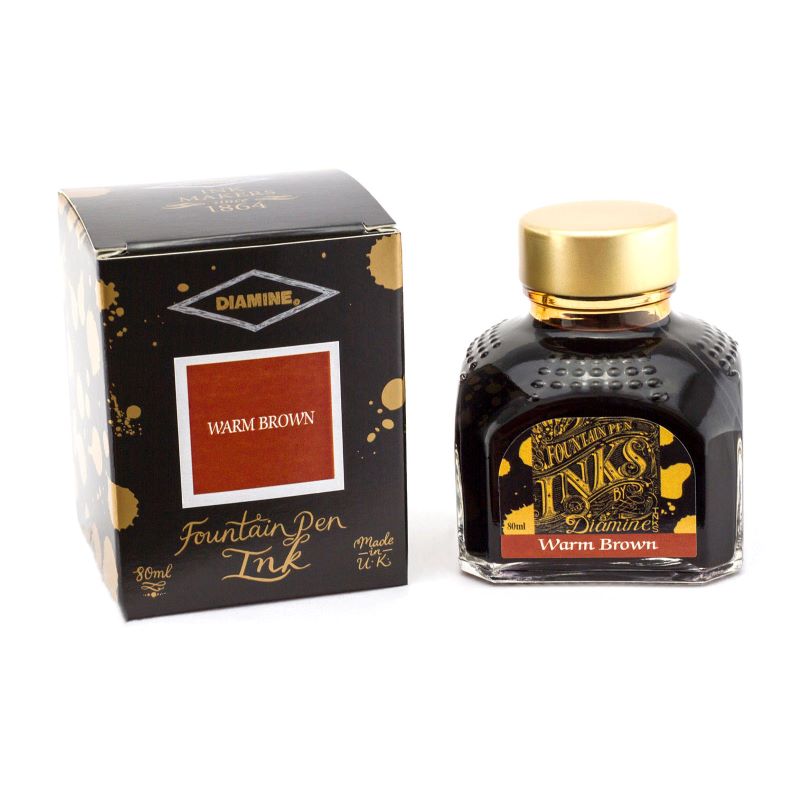 Encre pour Stylos-Plume Warm Brown 80ml Diamine