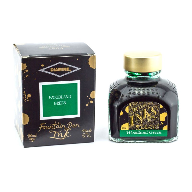 Encre pour Stylos-Plume Woodland Green 80ml Diamine