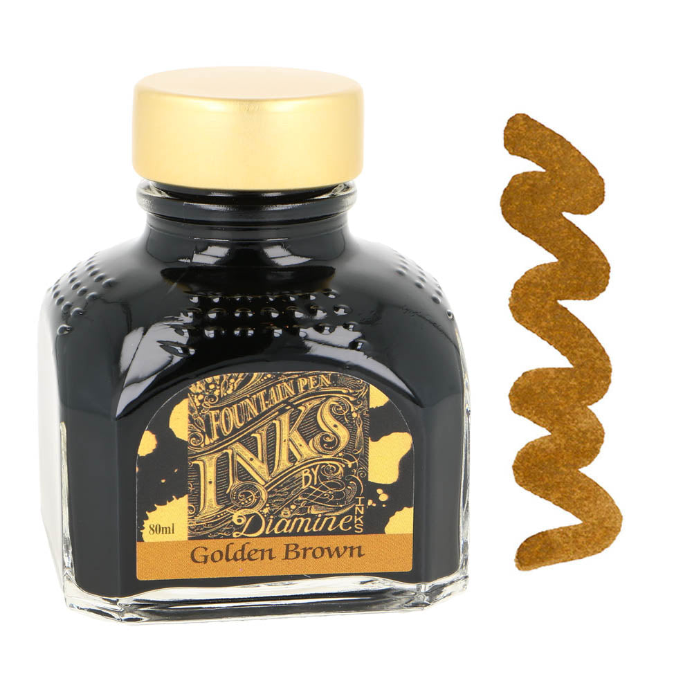 Encre pour Stylos-Plume Golden Brown 80ml Diamine