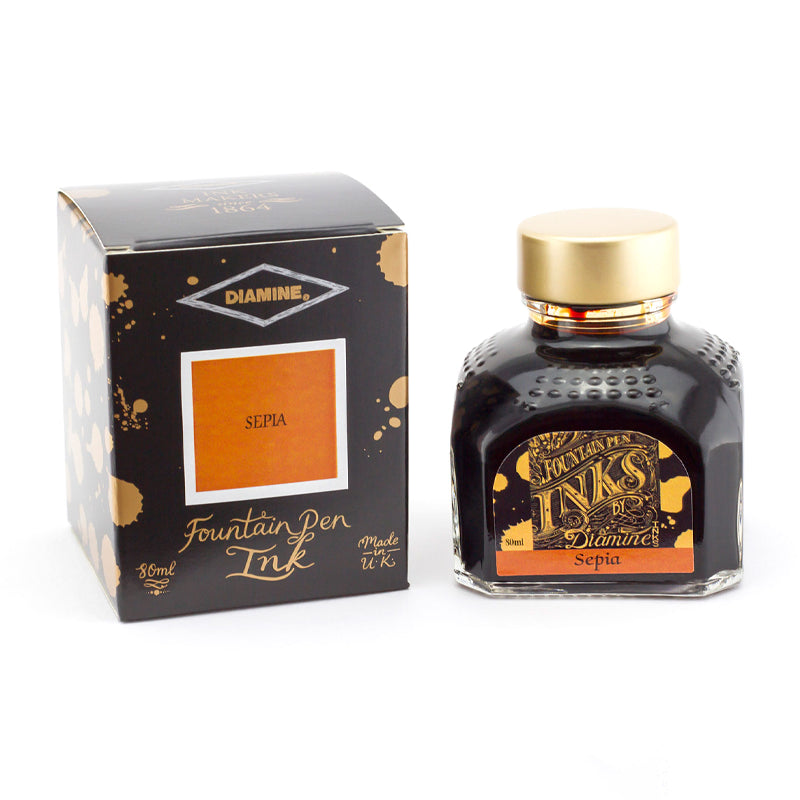 Encre pour Stylos-Plume Sepia 80ml Diamine