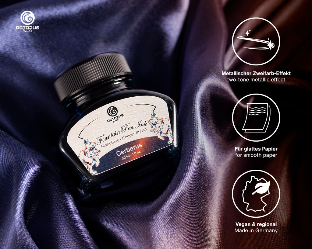 Encre Brillante pour Stylo Plume Cerberus 30ml Octopus