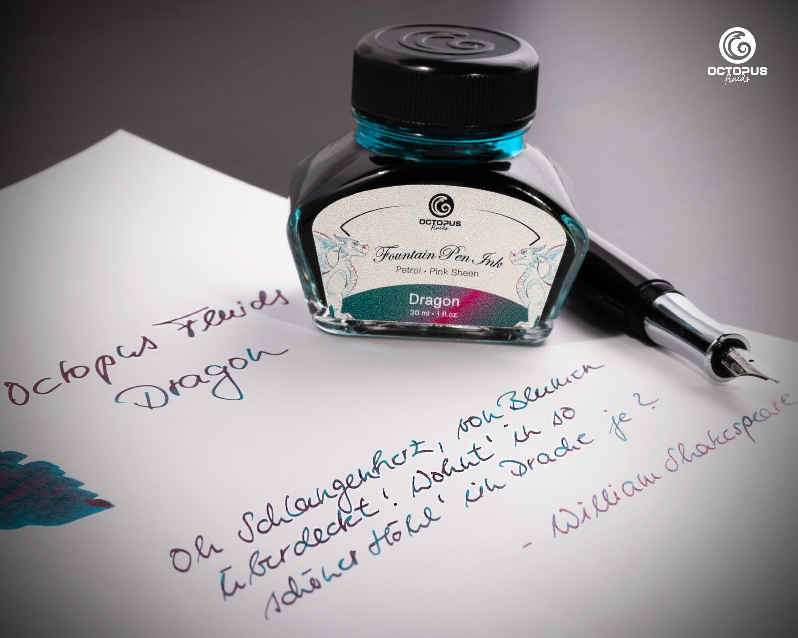 Encre Brillante pour Stylo Plume Dragon 30ml Octopus