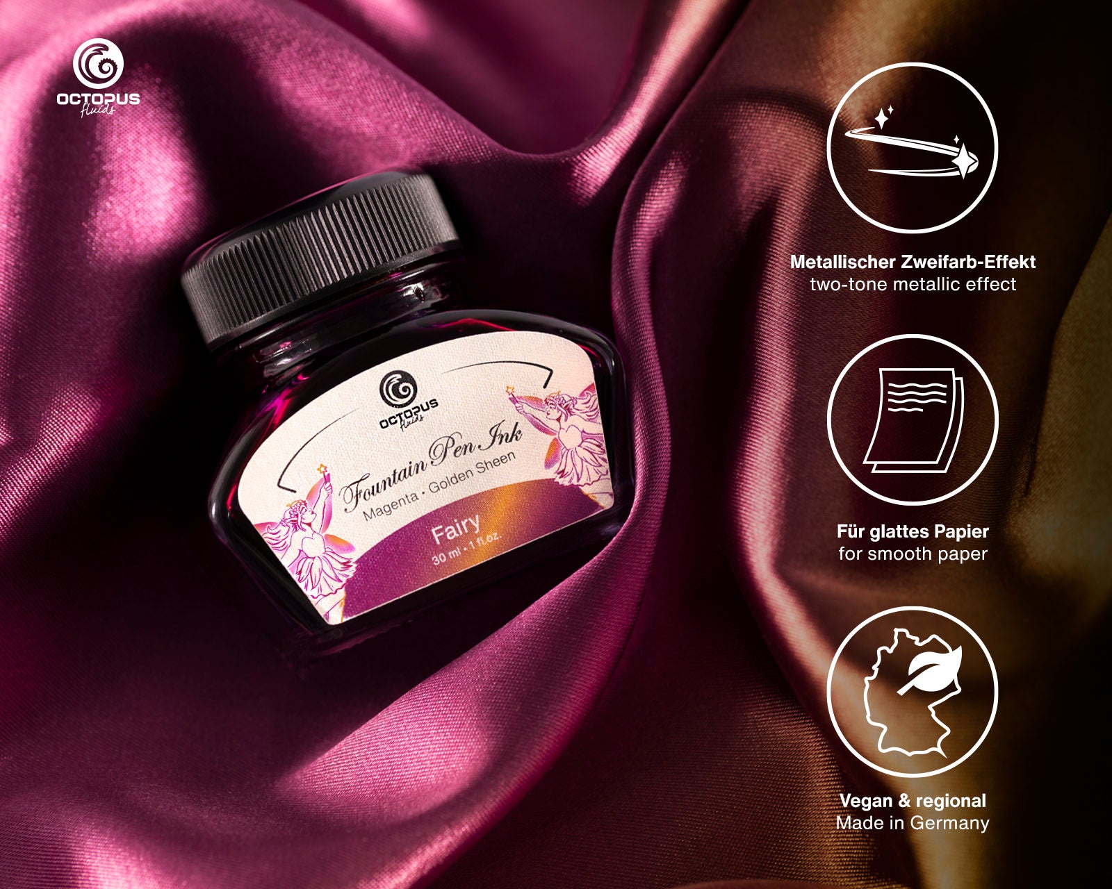 Encre Brillante pour Stylo Plume Fairy 30ml Octopus